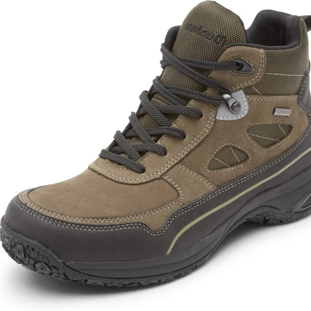 Dunham Men's Khaki Cloud Plus II Leather Waterproof Ankle‎ Hiking Boot Size 8.5